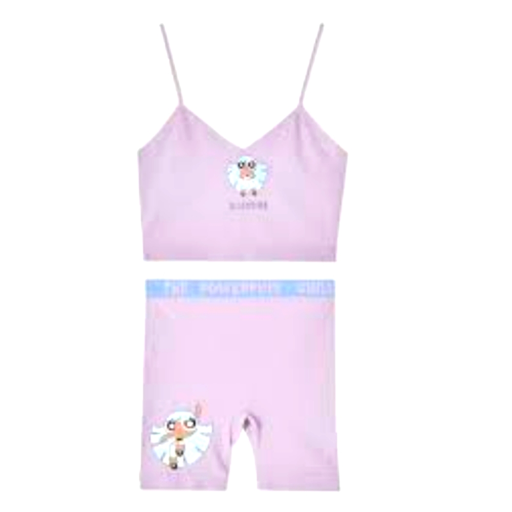 2pc The Powerpuff Girls Shorts and Tank Top Set (Blisstina) Purple Women's Sizes
